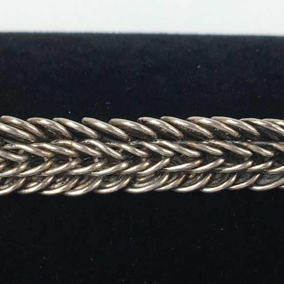 Gorgeous! RARE VINTAGE RAJASTHANI Sterling Screw Clasp 7" - Picture 5 of 8